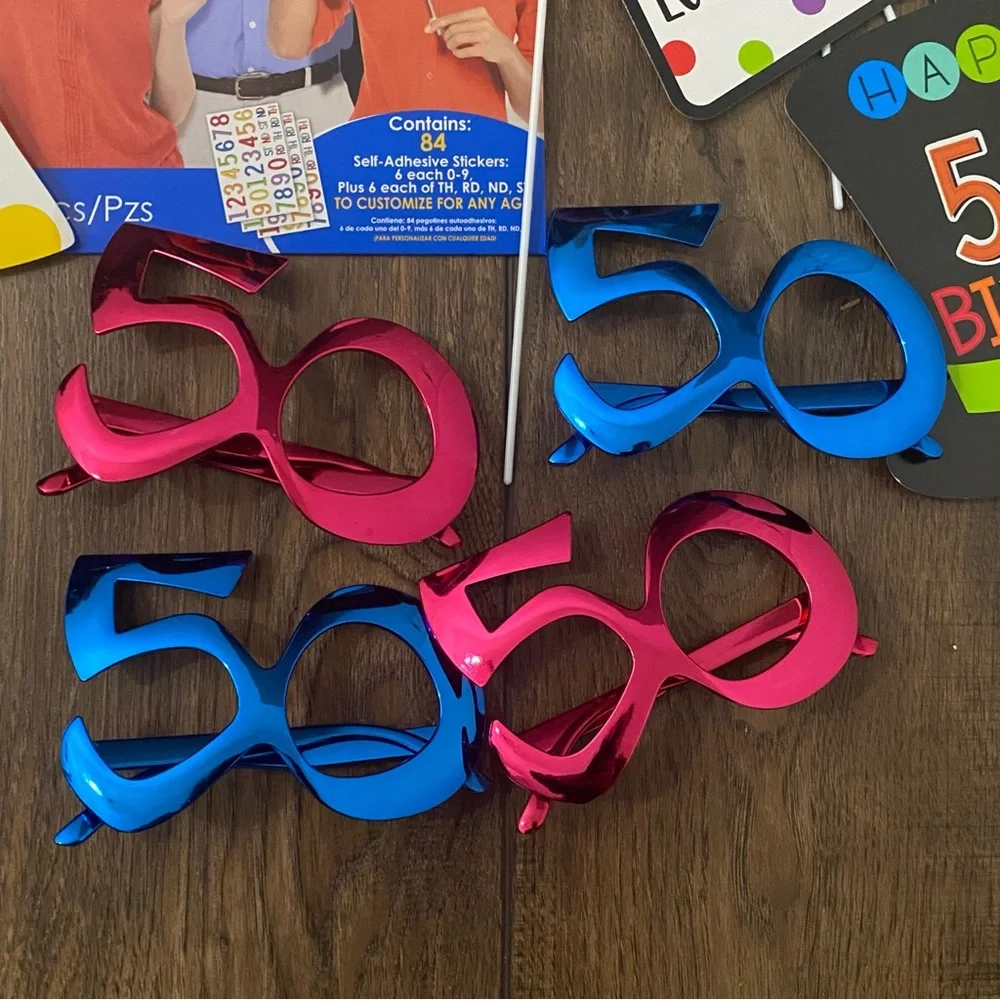 50th Birthday photo props